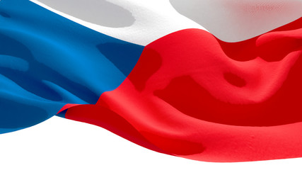 Naklejka premium Czech Republic waving national flag. 3D illustration