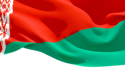 Republic of Belarus waving national flag. 3D illustration