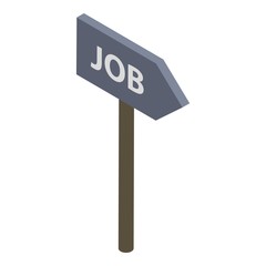 Job direction pillar icon. Isometric of job direction pillar vector icon for web design isolated on white background