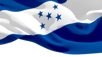 Republic of Honduras waving national flag. 3D illustration