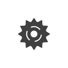 Gear wheel vector icon. Cogwheel filled flat sign for mobile concept and web design. Cog gear glyph icon. Symbol, logo illustration. Vector graphics
