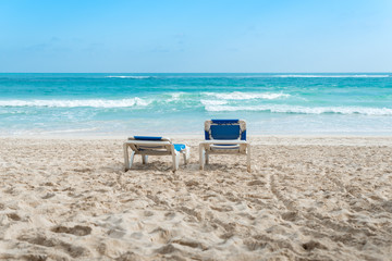 Two chairs on the beach