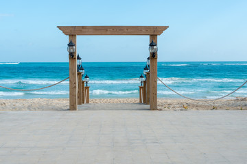 Fototapeta premium Wedding gates on the beach