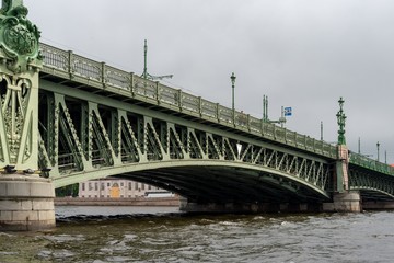 Fototapeta na wymiar Bridge over the river in Saint-Petersburg