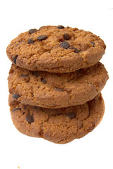 Barley cookies isolated on a white background.
