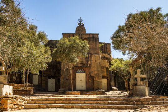 The rocky church of Wukro Cherkos in Ethiopia