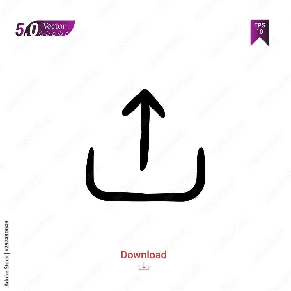 Poster outline black upload icon. upload icon vector isolated on white background. handy-icon-collection. g