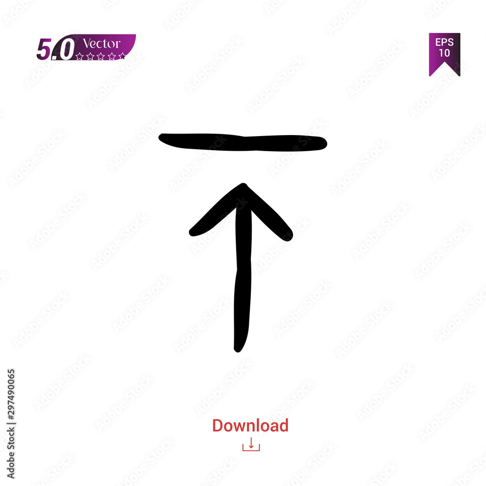 Poster outline black upload icon. upload icon vector isolated on white background. handy-icon-collection. g