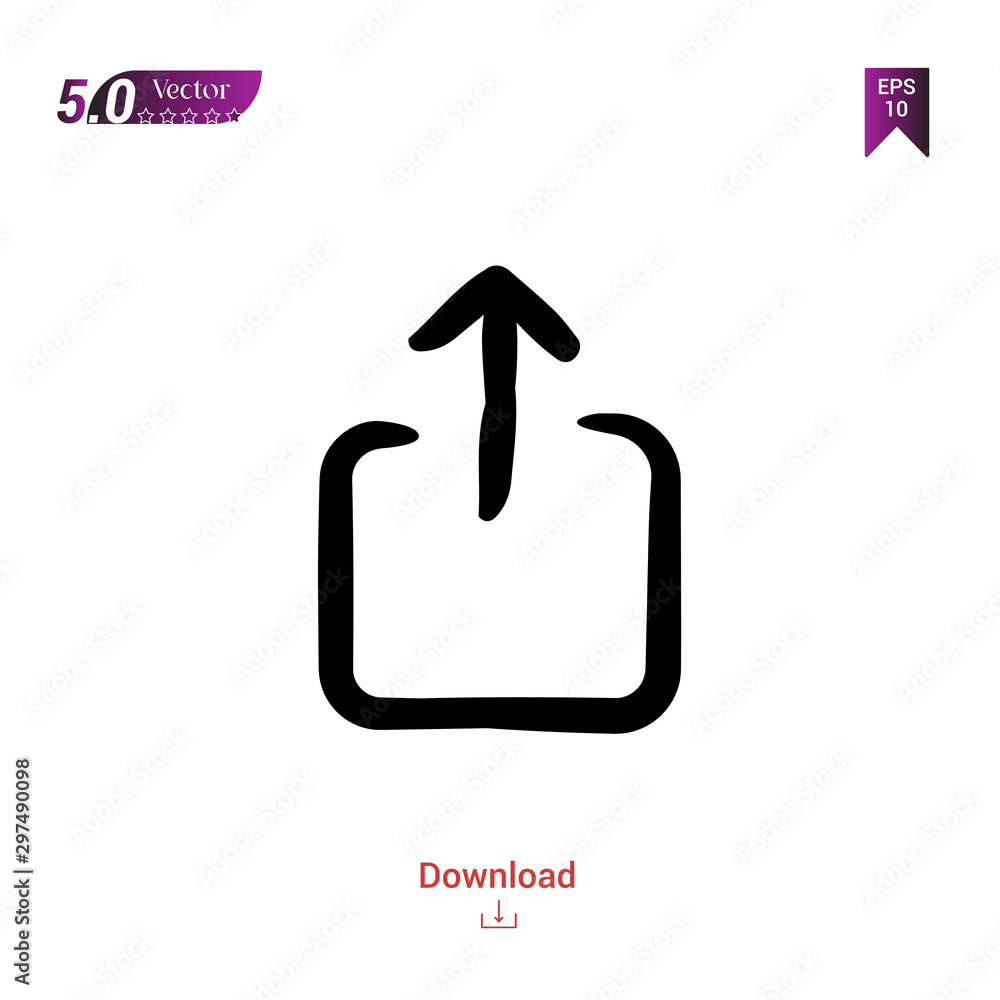 Poster outline black upload icon. upload icon vector isolated on white background. handy-icon-collection. g
