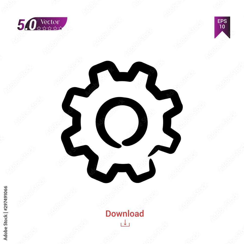Poster outline black settings icon. settings icon vector isolated on white background. miscellaneous-elemen