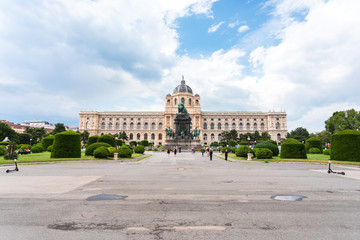 Fototapeta premium Museum Quarter overlooking the Natural History Museum in Vienna, Austria