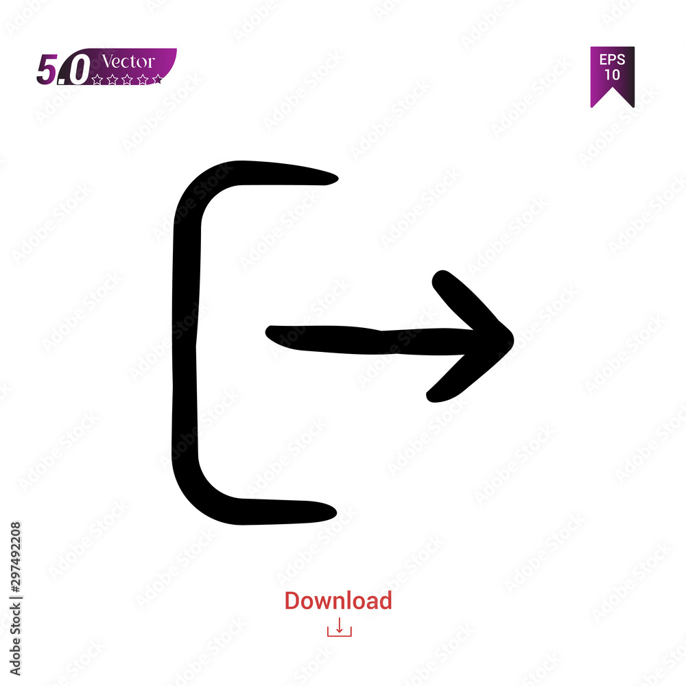 Poster outline black next icon. next icon vector isolated on white background. handy-icon-collection. graph