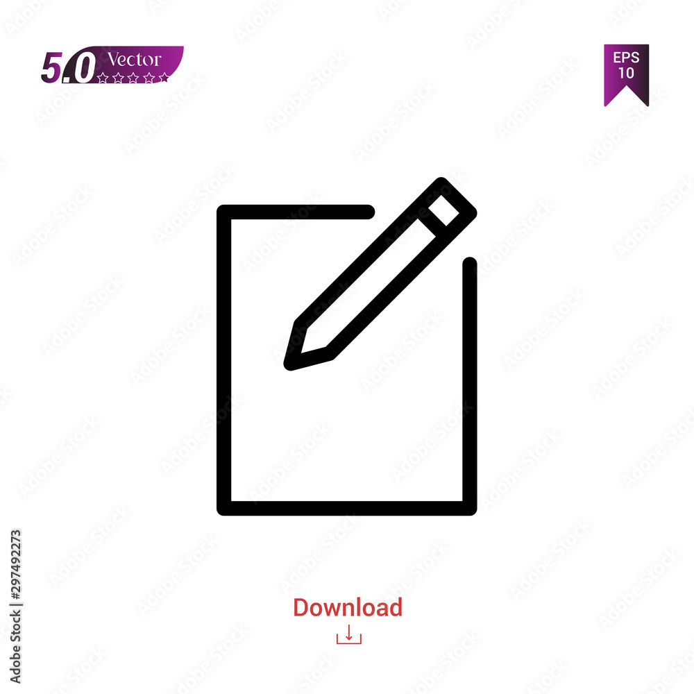 Poster outline black new-file icon vector isolated on white background. web-navigation-line-craft. graphic 