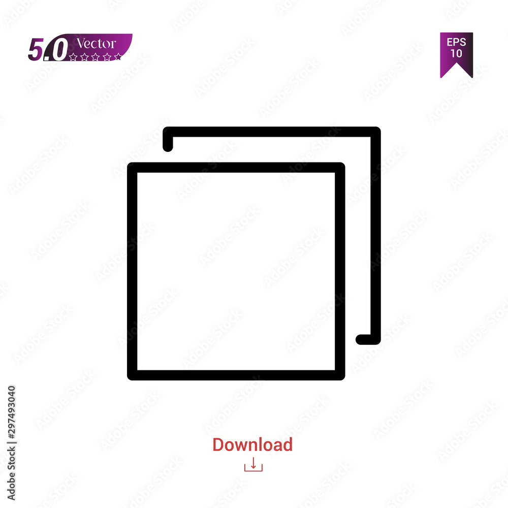 Fototapete outline black multi-tab icon. multi-tab icon vector isolated on white background. web-navigation-lin