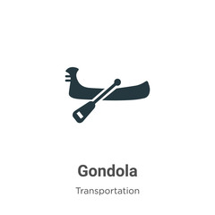 Gondola vector icon on white background. Flat vector gondola icon symbol sign from modern transportation collection for mobile concept and web apps design. © Digital Bazaar
