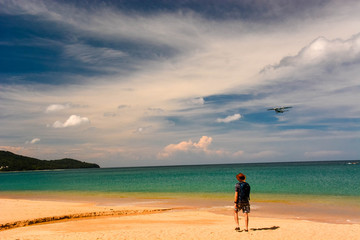 young man on the beach