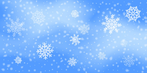 Snowflakes, snowfall.