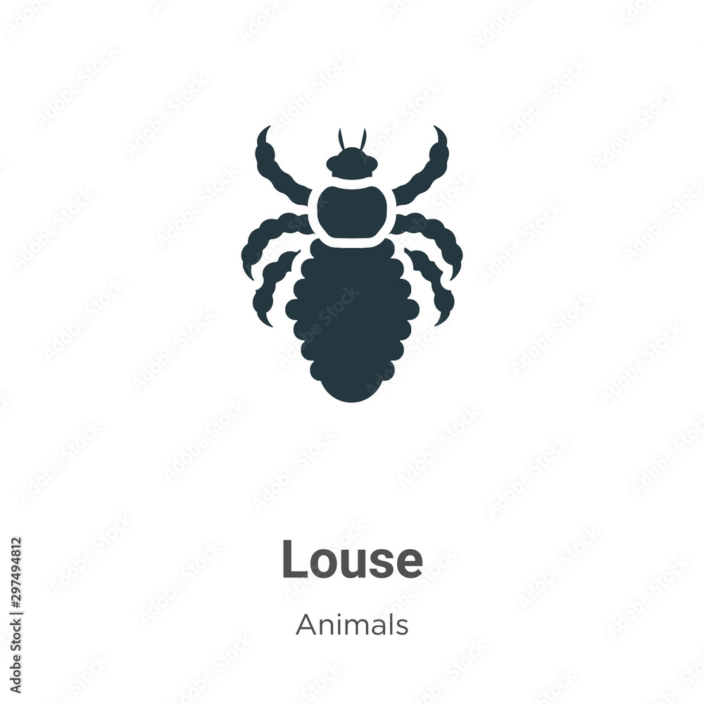 Poster louse vector icon on white background. flat vector louse icon symbol sign from modern animals collec