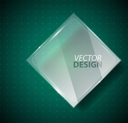 Transparent glass plate frame border background