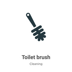 Fototapeta na wymiar Toilet brush vector icon on white background. Flat vector toilet brush icon symbol sign from modern cleaning collection for mobile concept and web apps design.