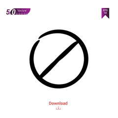 Outline Black forbidden icon. forbidden  icon vector isolated on white background. handy-icon-collection. Graphic design, mobile application, logo, user interface. EPS 10 format vector