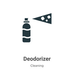 Obraz premium Deodorizer vector icon on white background. Flat vector deodorizer icon symbol sign from modern cleaning collection for mobile concept and web apps design.