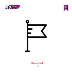 Outline Black flag icon. flag icon vector isolated on white background. miscellaneous-elements. Graphic design, mobile application, logo, user interface. EPS 10 format vector