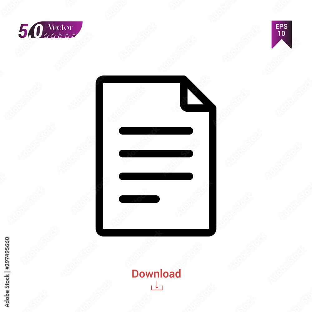 Poster outline black file icon. file icon vector isolated on white background. miscellaneous-elements. grap