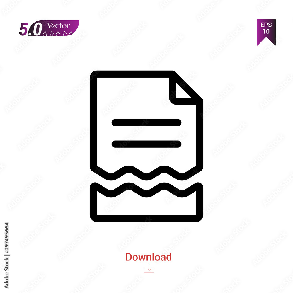 Poster outline black file icon. file icon vector isolated on white background. miscellaneous-elements. grap