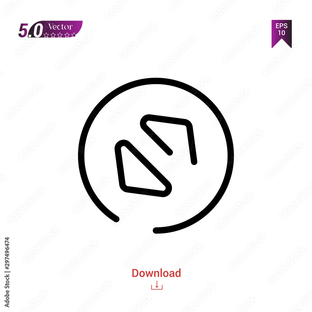Poster outline black diagonal-enlarge icon vector isolated on white background. web-navigation-line-craft. 