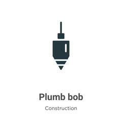 Plumb bob vector icon on white background. Flat vector plumb bob icon symbol sign from modern construction collection for mobile concept and web apps design.