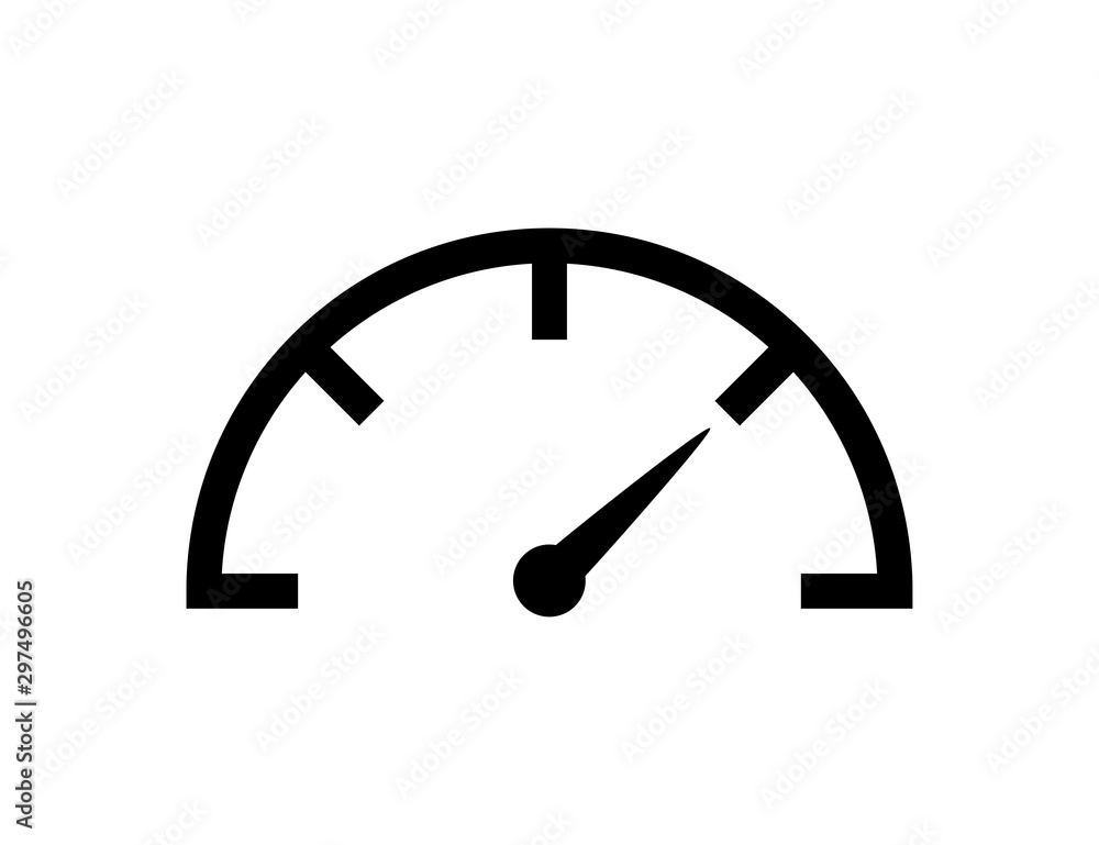 Poster speedometer icon vector isolated design element. speed indicator sign. internet speed. car speedomet