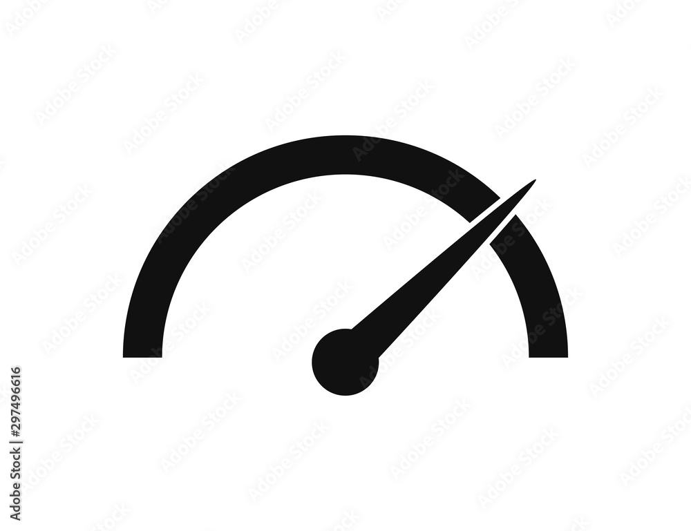 Poster speedometer icon vector isolated design element. speed indicator sign. internet speed. car speedomet