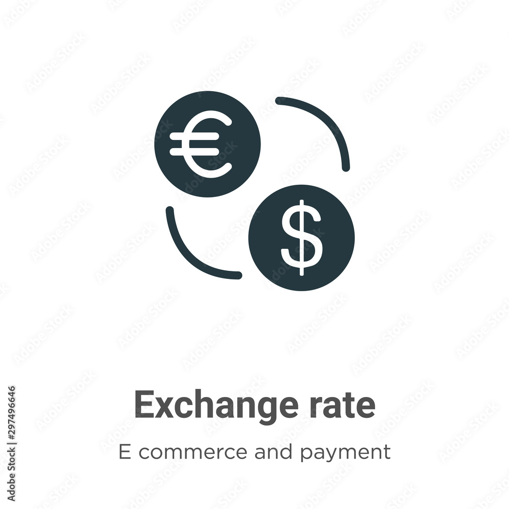 Poster exchange rate vector icon on white background. flat vector exchange rate icon symbol sign from moder