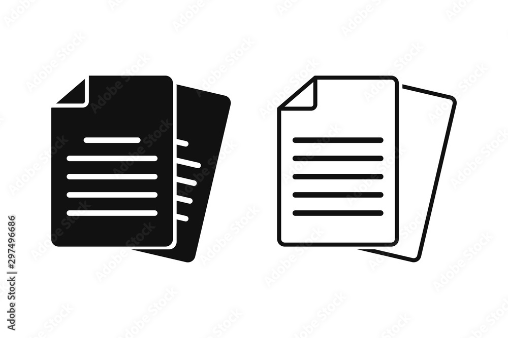 Poster document vector icon isolated vector graphic. paper document page icon vector element. agreement fil