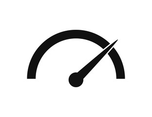 Fototapeta Speedometer icon vector isolated design element. Speed indicator sign. Internet speed. Car speedometer icon. Fast speed sign logo. obraz