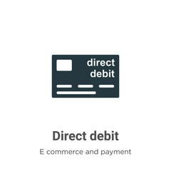 Direct debit vector icon on white background. Flat vector direct debit icon symbol sign from modern e commerce and payment collection for mobile concept and web apps design.