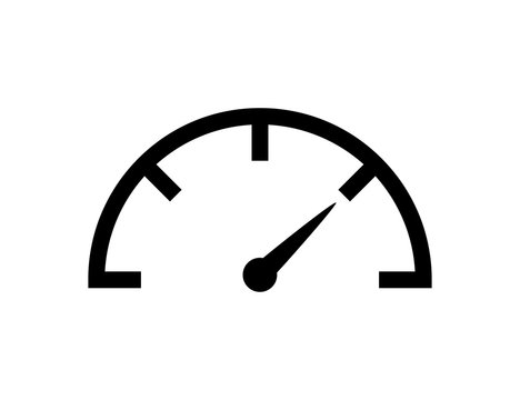 Speedometer icon vector isolated design element. Speed indicator sign. Internet speed. Car speedometer icon. Fast speed sign logo.