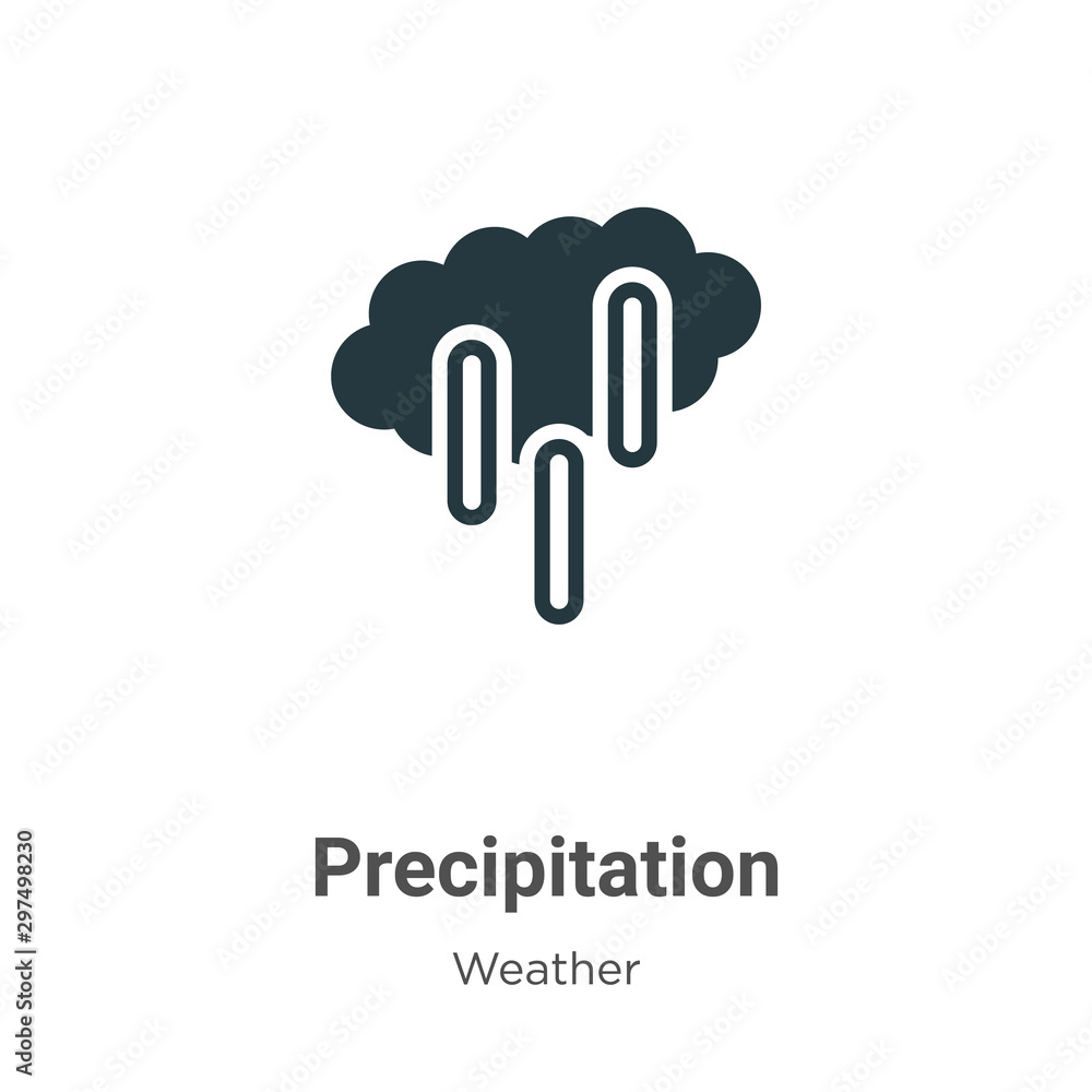 Poster precipitation vector icon on white background. flat vector precipitation icon symbol sign from moder