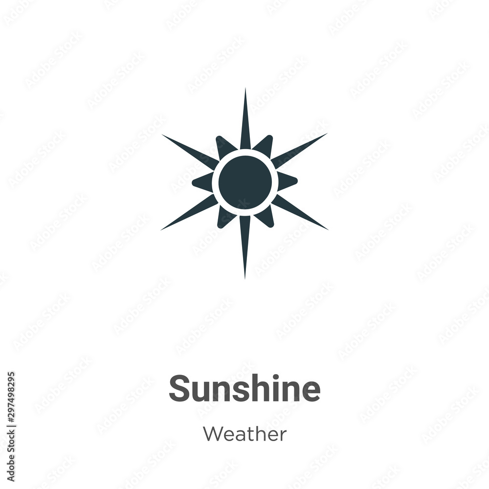 Poster sunshine vector icon on white background. flat vector sunshine icon symbol sign from modern weather 