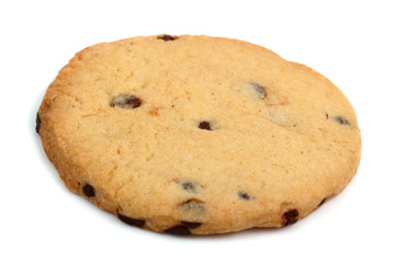 chocolate chip cookies isolated on white background