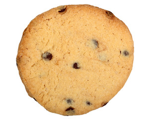 chocolate chip cookies isolated on white background