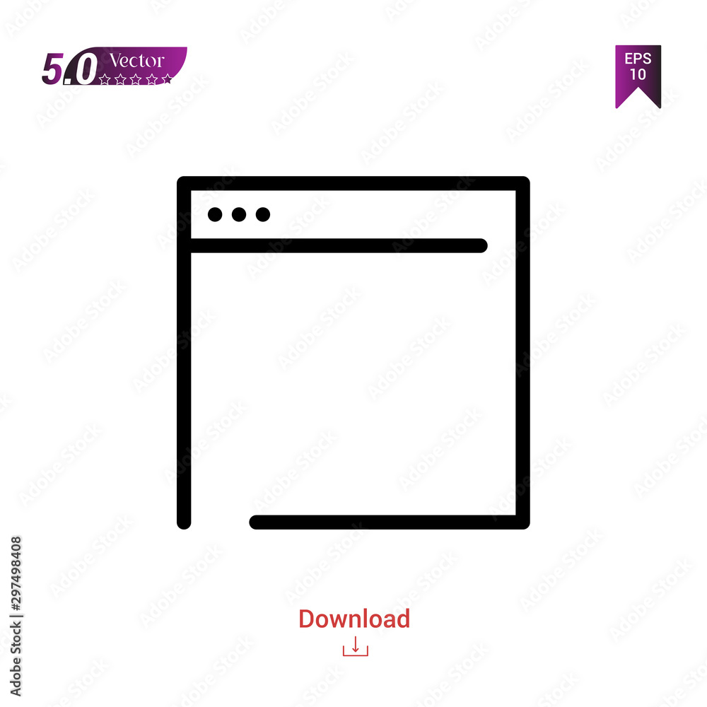 Poster outline black browser icon. browser icon vector isolated on white background. web-navigation-line-cr