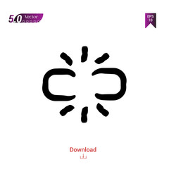 Outline Black broken-link icon vector isolated on white background. handy-icon-collection. Graphic design, mobile application, logo, user interface. EPS 10 format vector