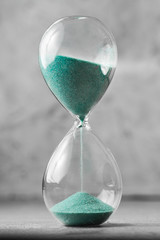 Classic Style Vintage Old Hourglass Sandglass Clock. A sandglass, modern hourglass or egg timer...
