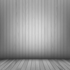 White wooden textured background. Empty wooden background for presentation product. Vector