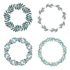 Leaves and berries seasonal floral wreath