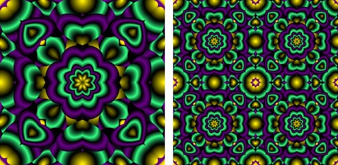 Fashion pattern on female dress mockup