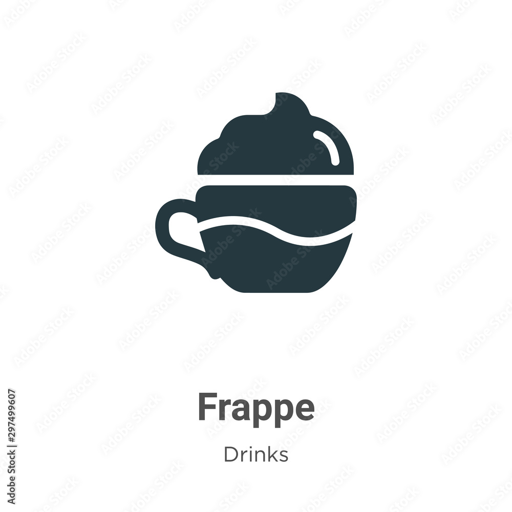Poster frappe vector icon on white background. flat vector frappe icon symbol sign from modern drinks colle