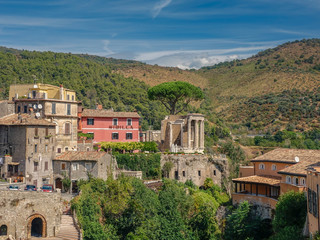 Fototapeta na wymiar View of Tivoli in Italy